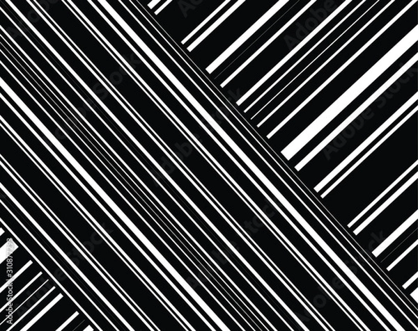Fototapeta Digital image with a psychedelic stripes Wave design black and white. Optical art background. Texture with wavy, curves lines. Vector illustration