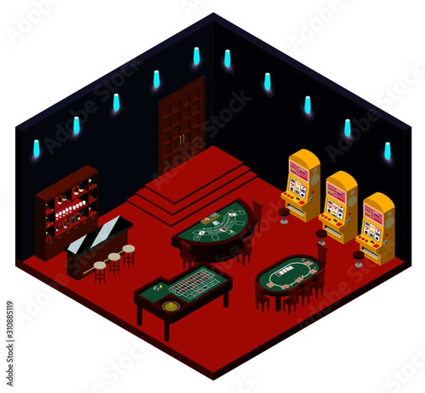 Obraz 優雅なカジノの等角投影図