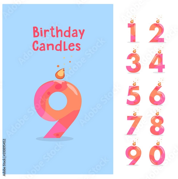 Obraz set of birthday candles