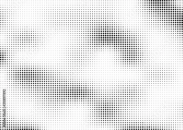 Fototapeta Abstract halftone dotted background. Futuristic grunge pattern, dot, circles.  Vector modern optical pop art texture for posters, sites, business cards, cover, labels mock-up, vintage stickers layout