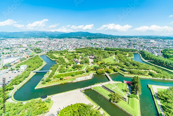 Obraz 北海道の夏 函館 特別史跡 五稜郭跡
