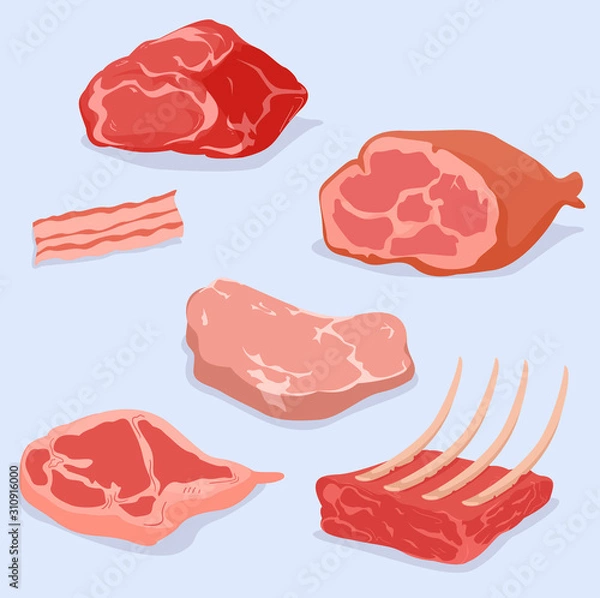 Obraz cuts of meat
