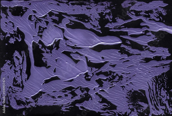 Fototapeta Abstract watercolor textured background in lilac and black colors. Hand drawn. Excited. Perfect for wallpaper and fabric.
