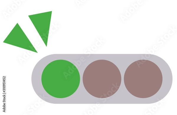 Obraz 信号機のイラスト　青