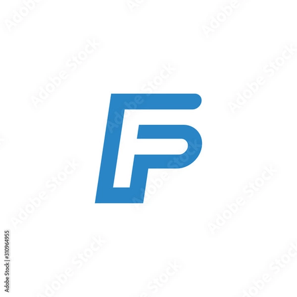 Obraz FP letter logo design