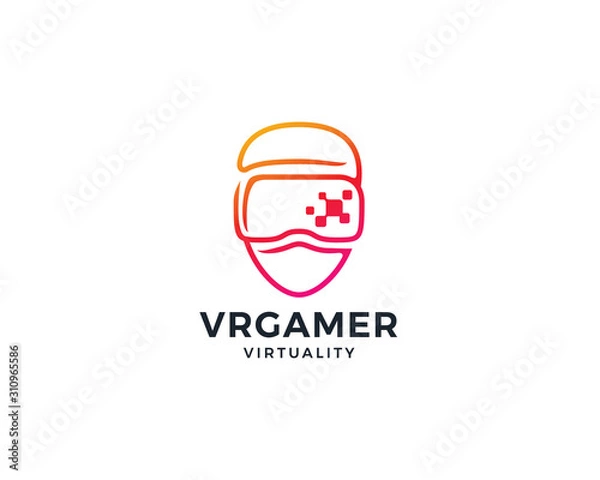 Obraz Virtual game logo design
