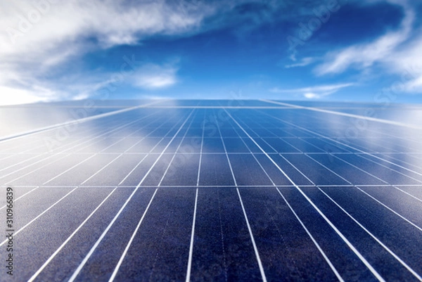 Obraz Solar panel with blue sky