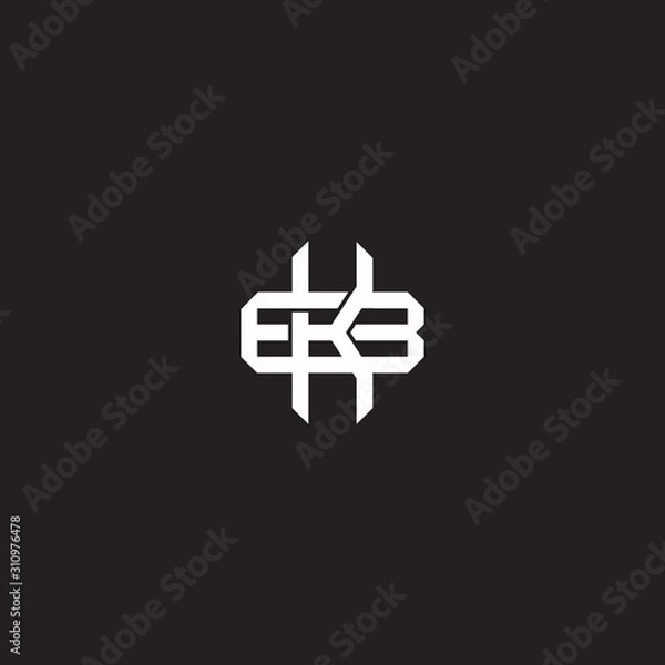 Fototapeta Initial letter overlapping interlock logo monogram line art style