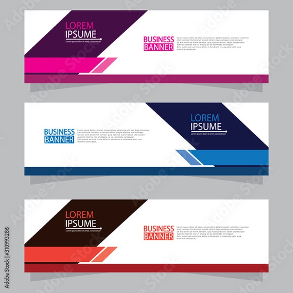 Fototapeta Vector abstract design web banner template. Web Design Elements - Header Design. Abstract geometric web banner template on grey background.Modern banner.