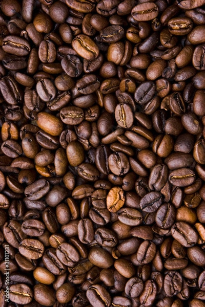 Obraz Background of black coffee beans