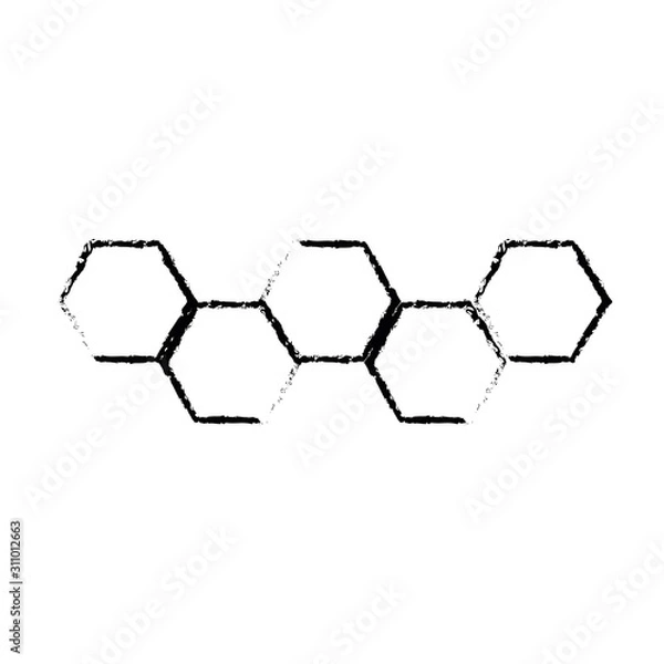 Obraz Line hexagon logo design set. vector design