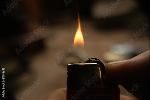 Fototapeta flaming lighter