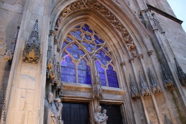 Obraz church window with blue light