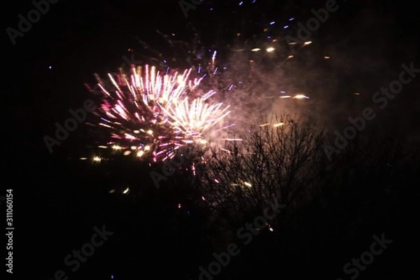 Obraz fireworks at night