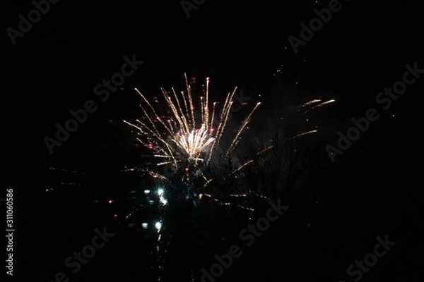 Obraz fireworks at night