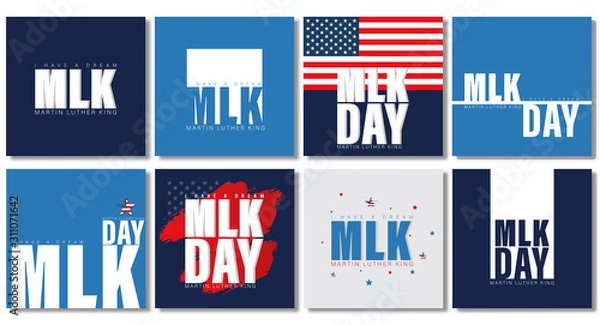 Obraz MLK DAY- abstract vector illustration.