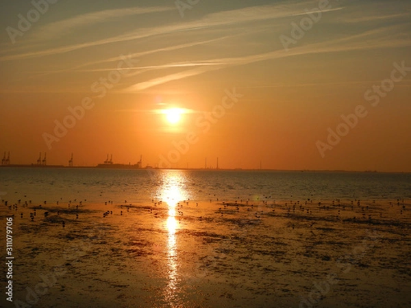 Obraz Sunset on the North Sea