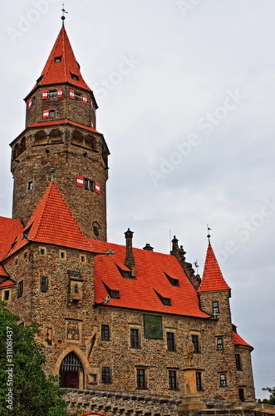 Fototapeta Bouzov castle in Bohemia, Czech Republic