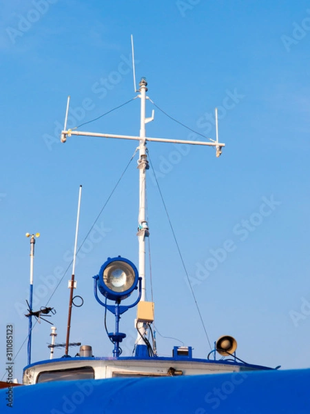 Fototapeta Means of communication and navigation in river transport