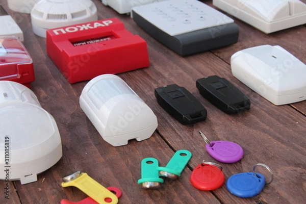 Obraz security and fire alarm sensors remote control