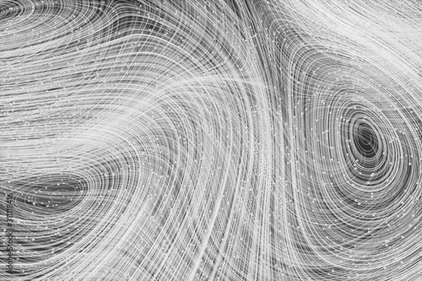 Obraz Flowing curves with colorful background, 3d rendering.