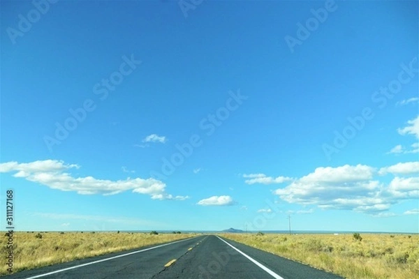 Obraz アメリカのまっすぐな道