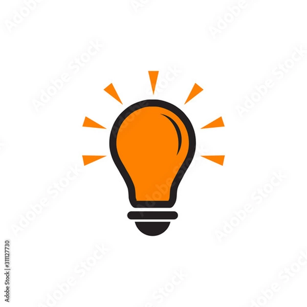 Obraz Bulb lamp logo design inspiration vector template