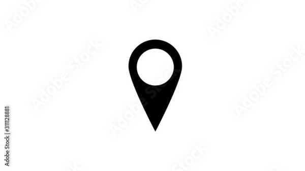 Fototapeta Map pointer icon. GPS location symbol