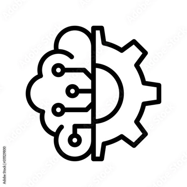 Fototapeta vector, Artificial related line design icon