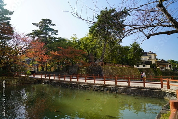 Obraz 小倉城　紅葉時期 福岡県北九州市