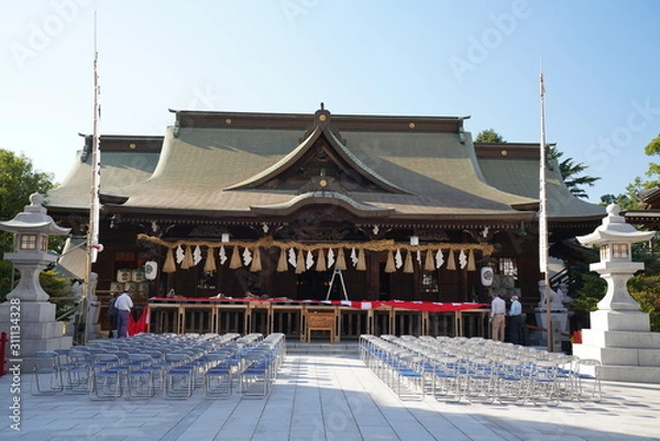 Obraz 小倉城　紅葉時期 福岡県北九州市