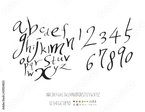 Fototapeta 벡터 문자 / 손으로 쓴 글씨체