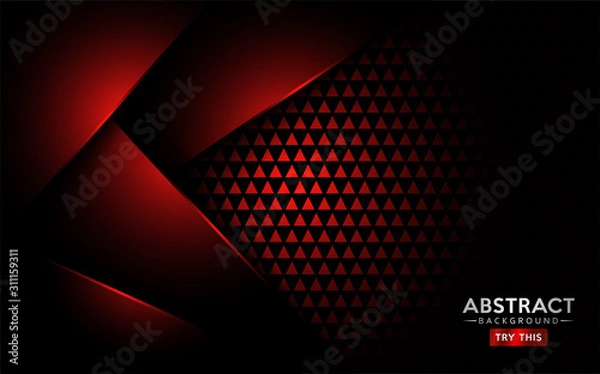 Obraz Dark red background with abstract style and textured overlapping layer.