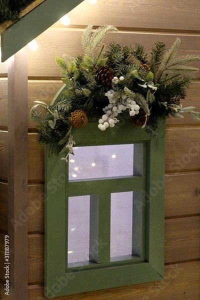 Fototapeta window with flowers