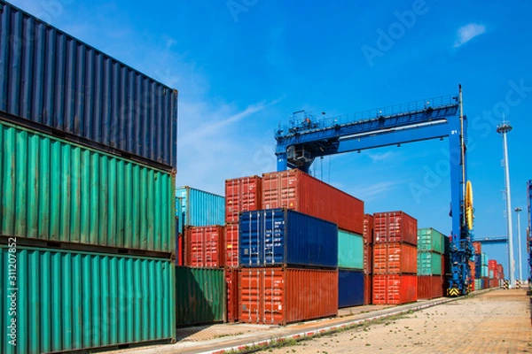 Obraz  Container logistics terminal.