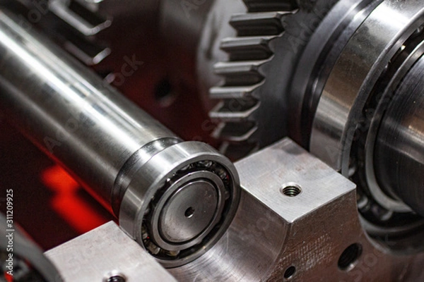 Obraz Ball bearing in a mechanical device.