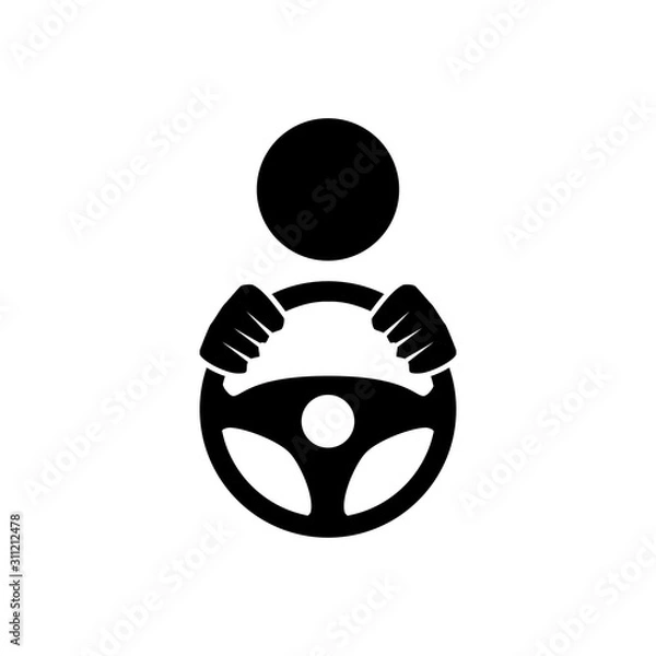 Obraz Steering wheel icon design trendy