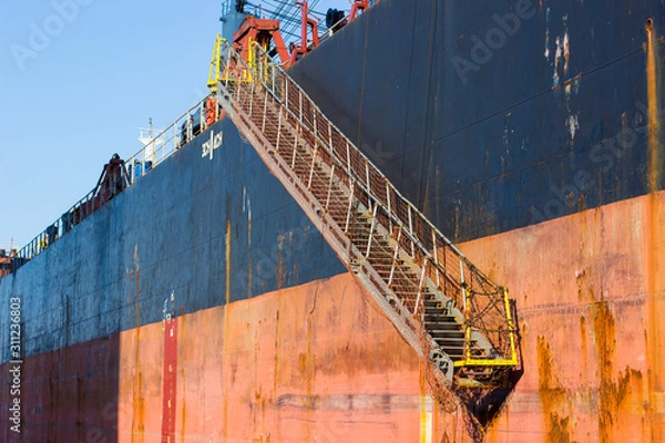 Obraz ladder on a cargo ship