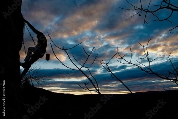 Fototapeta Climbing sunset