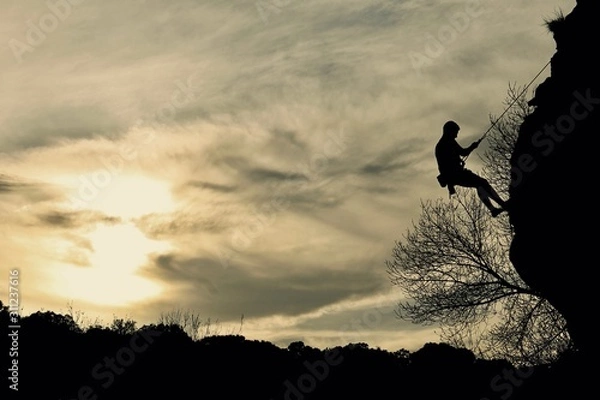 Fototapeta Climbing sunset