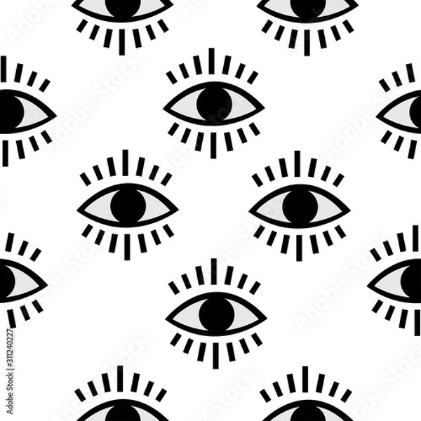 Fototapeta Seamless open eye pattern