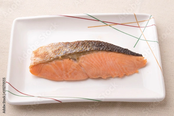 Obraz 紅鮭の塩焼き