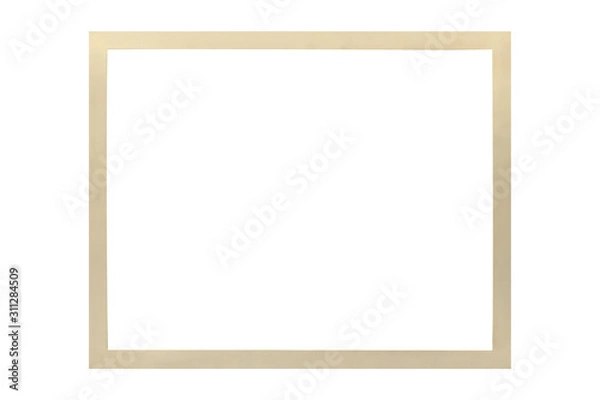 Obraz Single Modern wood frame isolated on white background