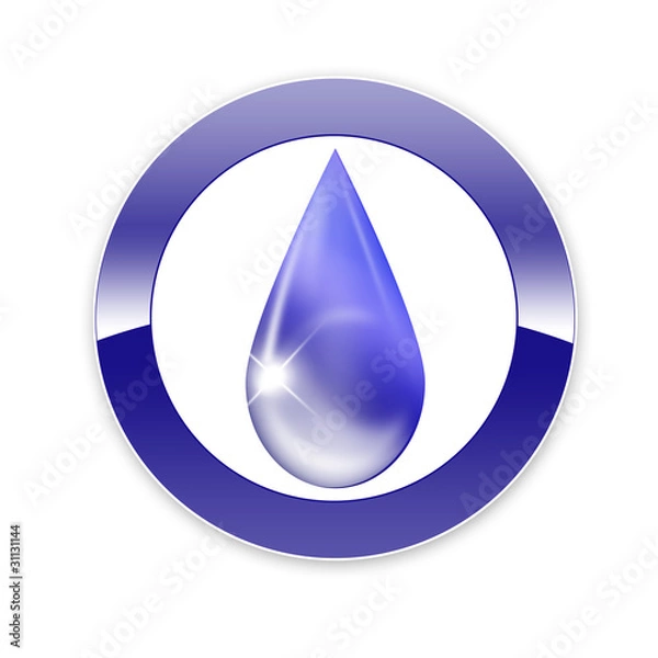 Fototapeta button wasser