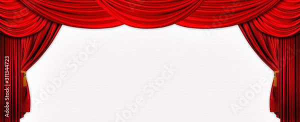 Obraz velvet red stage screen