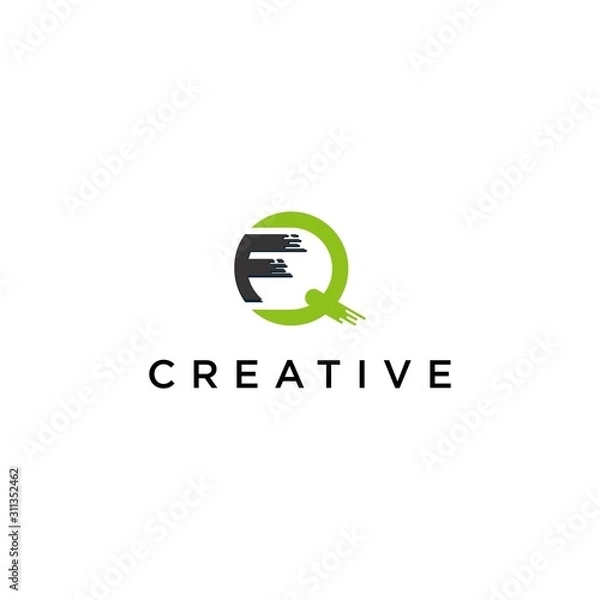 Fototapeta Q logo simple premium