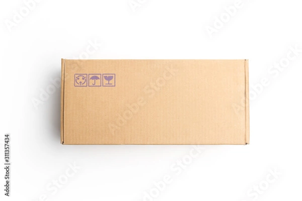 Obraz Craft box isolated on white