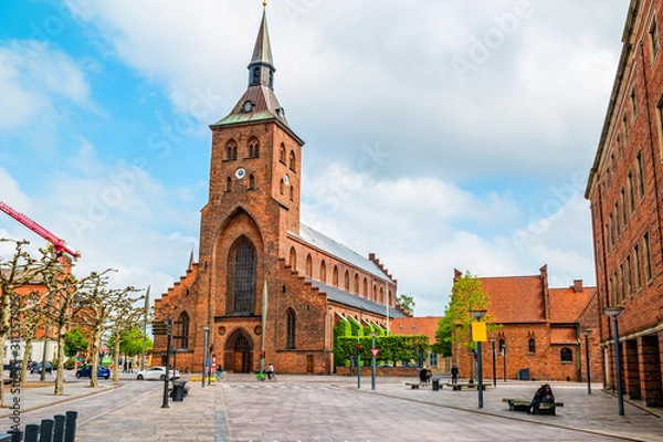 Obraz Katedra św. Kanuta w centrum Odense w Danii