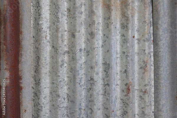 Obraz old vintage grunge rusty zinc wall surface pattern background 