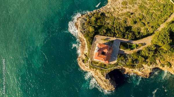 Obraz lighthouse in the Bay of Cala Portocolom Mallorca Spain